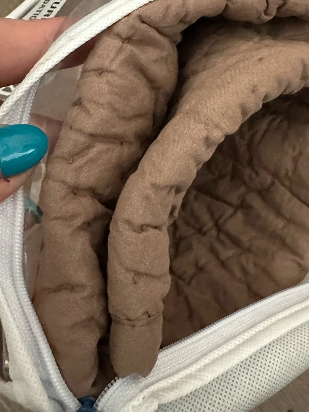 The Company Store Cotton Voile Pillow Sham Cedar Brown Hand Quilted Retail $42